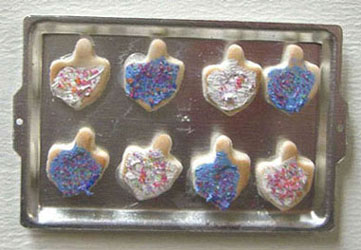 Dollhouse Miniature Tray Of Dreidel Cookies